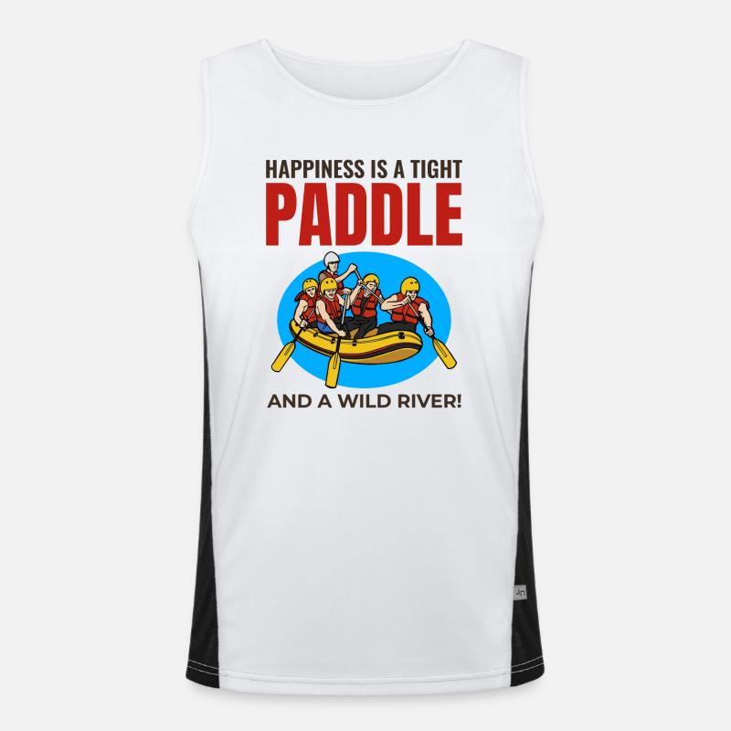 Rafting Team Raft Eau Vive Rafter Paddle Drôle Débardeur respirant contrasté Homme 
