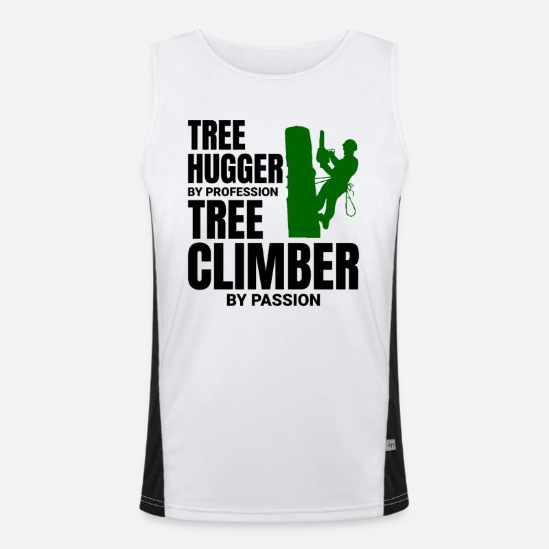 Baumpfleger Baumchirurg Kletterer Kletterschneider Funktionelles Kontrast-Tank Top für Männer 