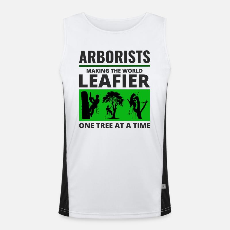 Baumpfleger Baumchirurg Kletterer Klettertrimmer Funktionelles Kontrast-Tank Top für Männer 