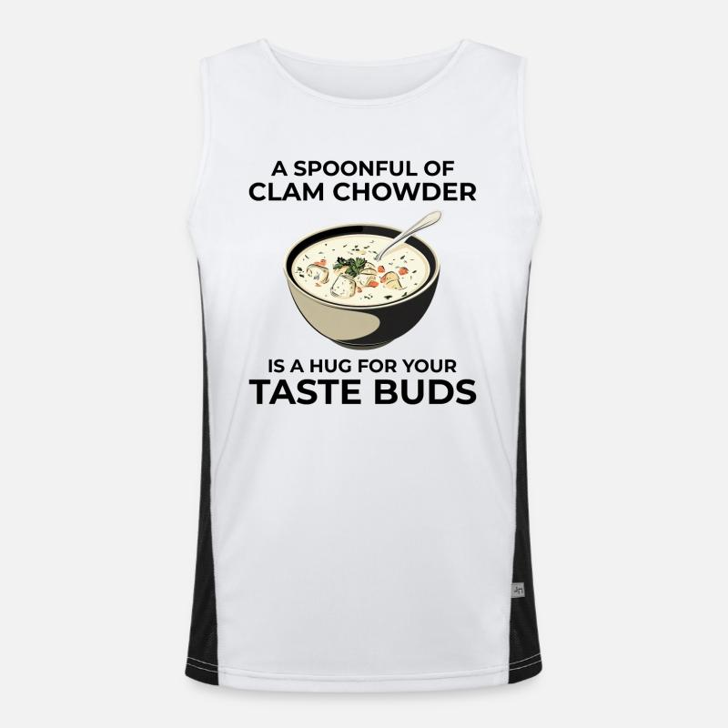 Clam Chowder Shellfish Hilarious Seafood Soup Men's Functional Contrast Tank Top 