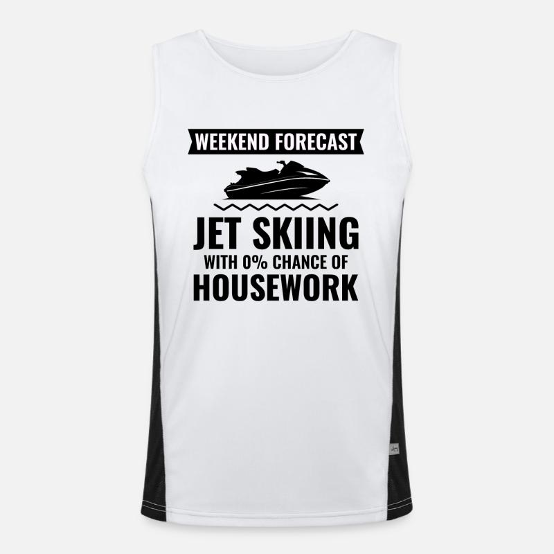 Jet Skiing Weekend Getaway Men's Functional Contrast Tank Top 