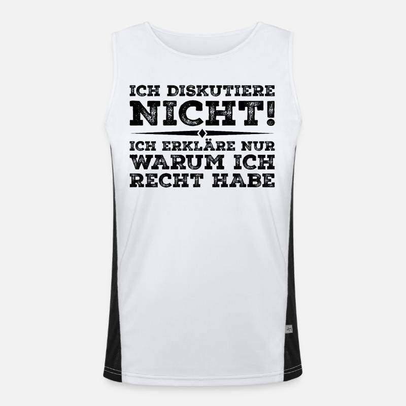 I'm Not Arguing Funktionelles Kontrast-Tank Top für Männer 