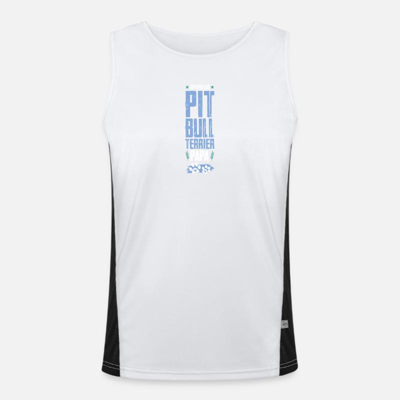 pit dog dad Men's Functional Contrast Tank Top 