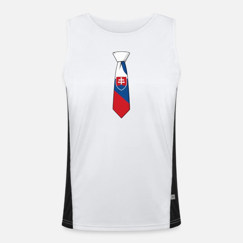 Cravate Slovaquie – Conception du drapeau Débardeur respirant contrasté Homme 