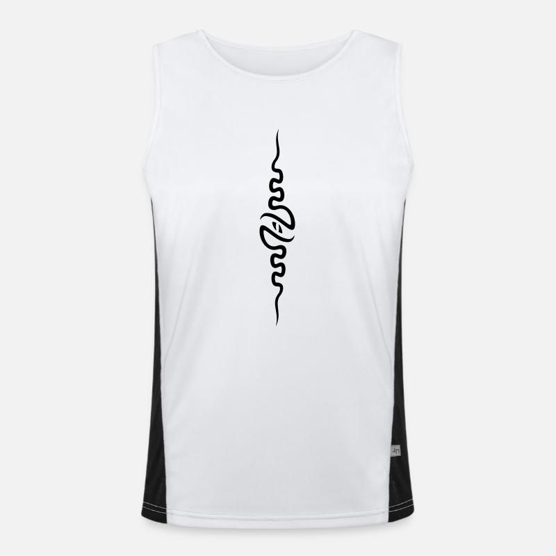 spine_front Funktionelles Kontrast-Tank Top für Männer 