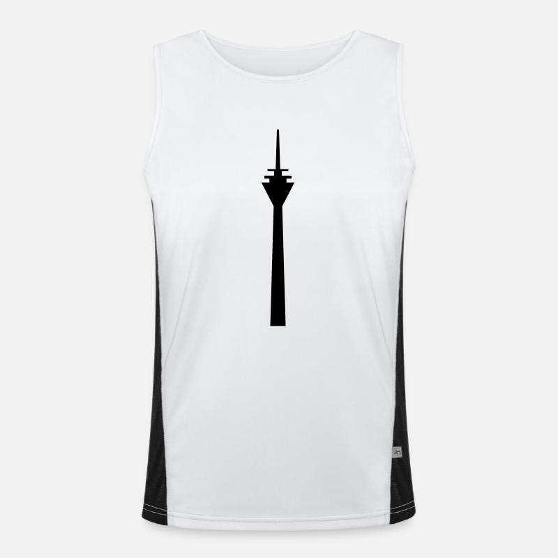 Rheinturm Funktionelles Kontrast-Tank Top für Männer 