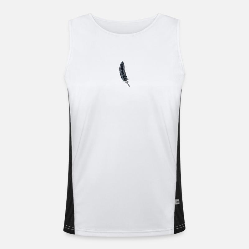 Crow feather - Men's Functional Contrast Tank Top - white/black