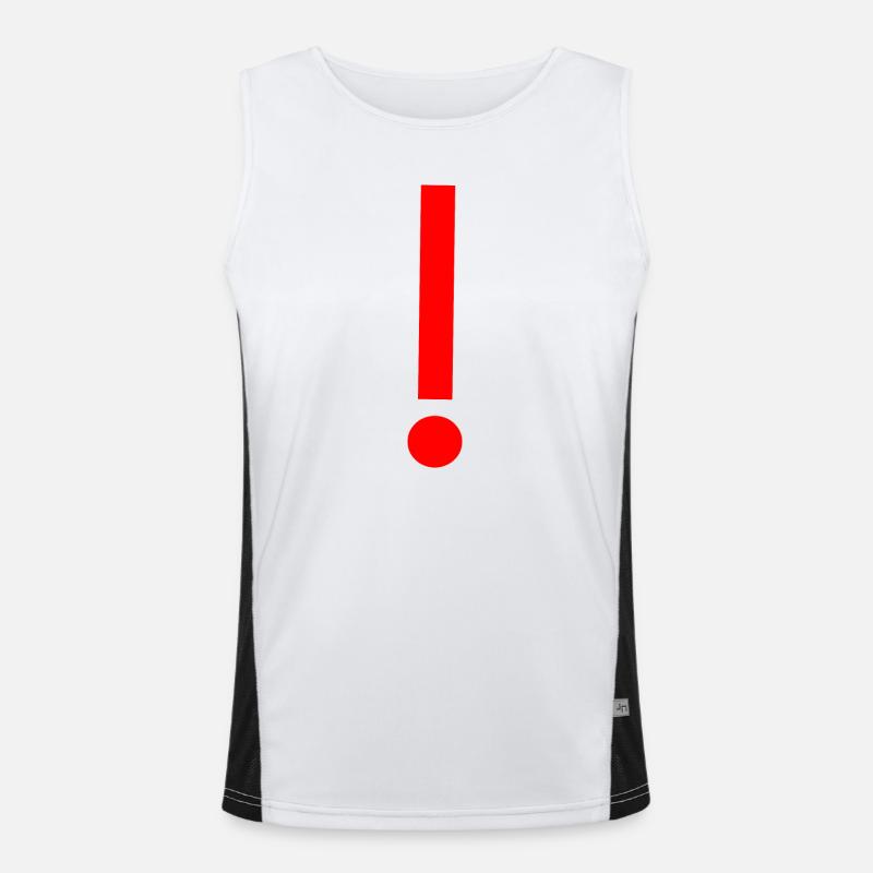 Rotes Ausrufezeichen, Vorlage, Muster Funktionelles Kontrast-Tank Top für Männer 