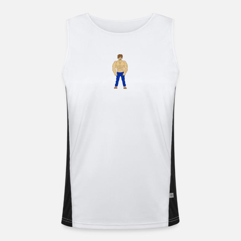 Young Bodybuilder – Jeans & Muscles Men's Functional Contrast Tank Top 