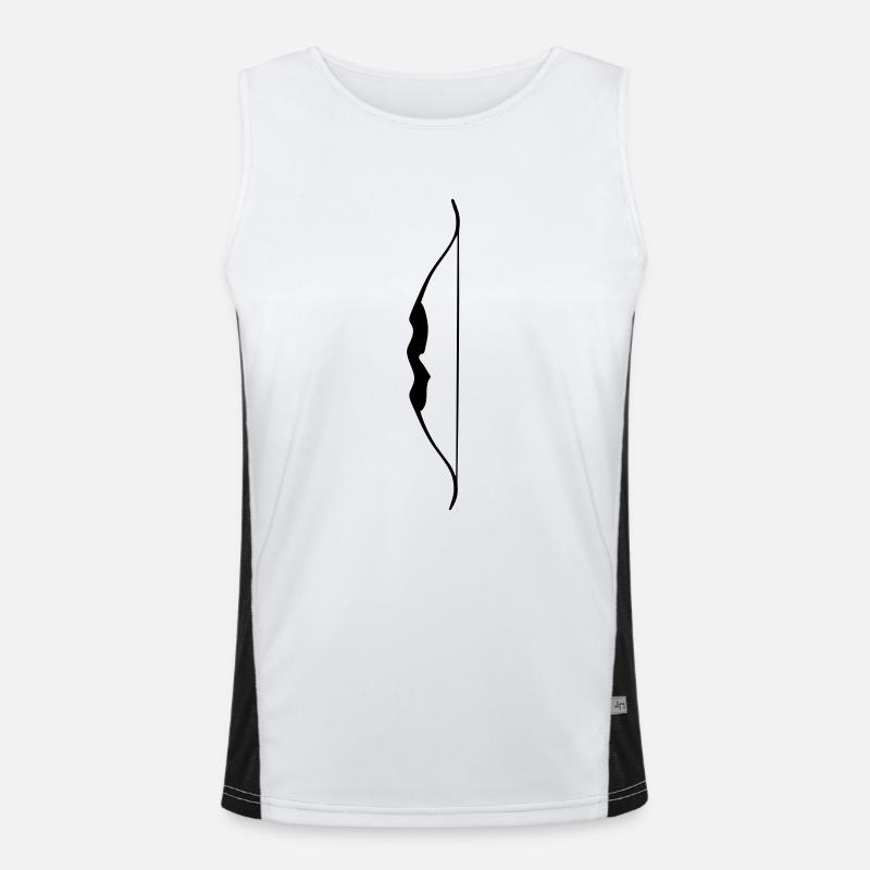 Recurve Bow (Bow and Arrow) Bogen 1C Funktionelles Kontrast-Tank Top für Männer 