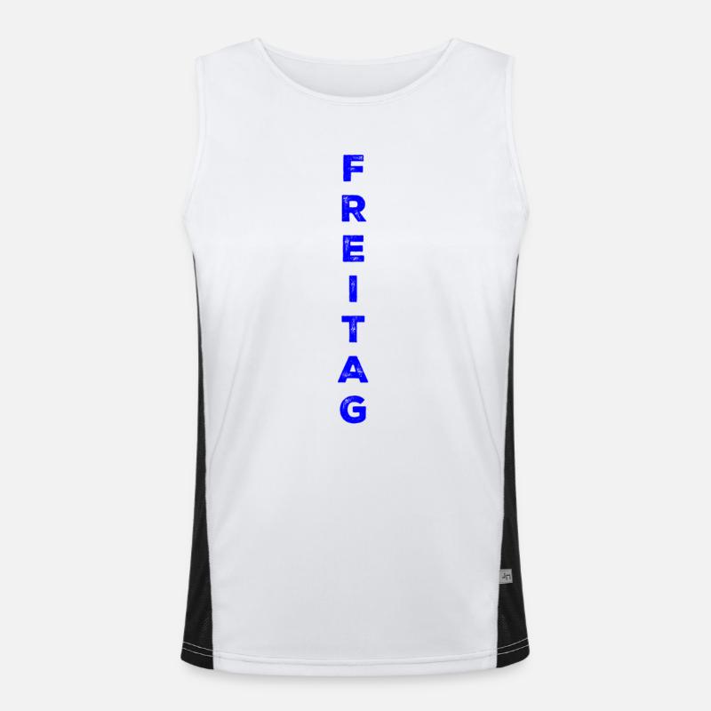 Friday - blue Men's Functional Contrast Tank Top 
