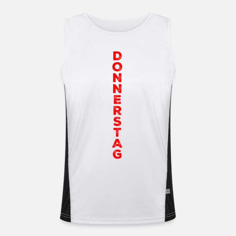 Thursday - red Men's Functional Contrast Tank Top 