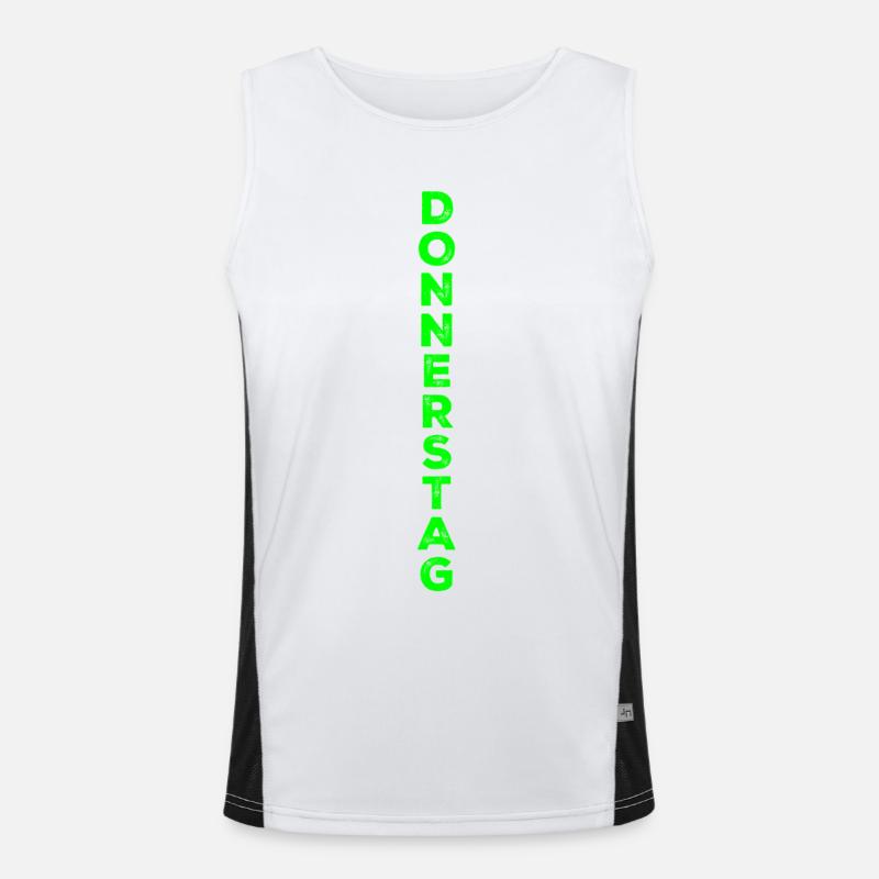 Thursday - green Men's Functional Contrast Tank Top 
