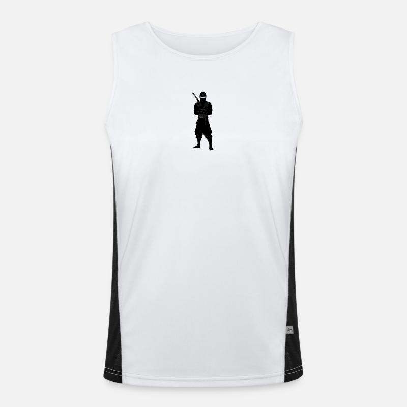 Ninja coriace avec une épée dans le dos Débardeur respirant contrasté Homme 