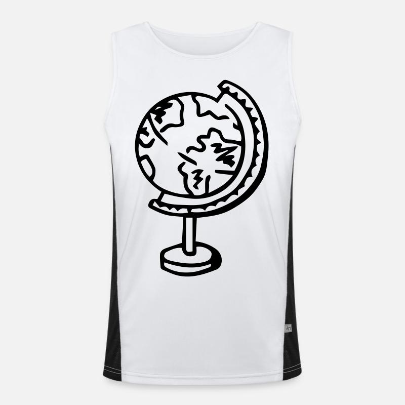 Globe Globe Gift Idea - Men's Functional Contrast Tank Top  - white/black