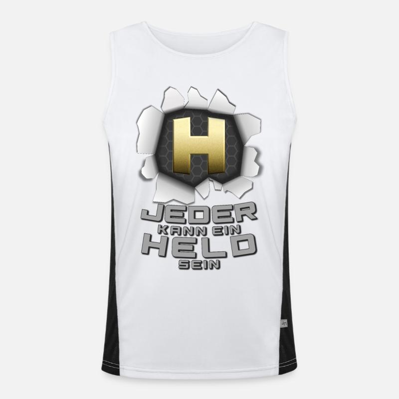 Jeder kann ein Held sein Funktionelles Kontrast-Tank Top für Männer 