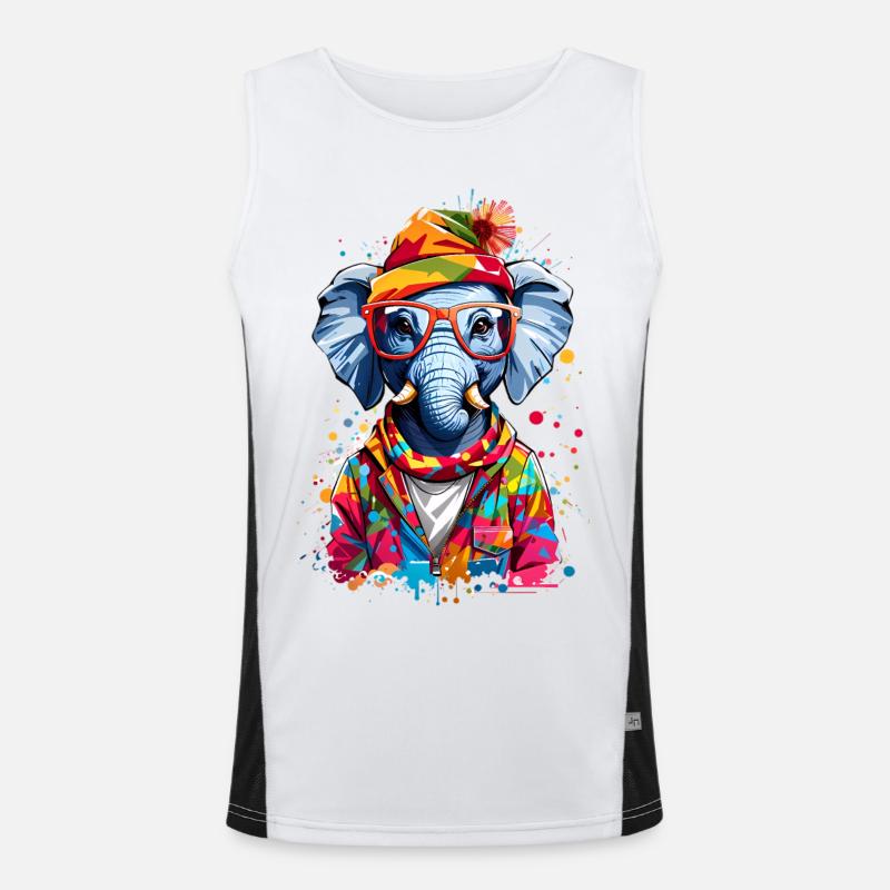 Cool Elephant Men's Functional Contrast Tank Top 
