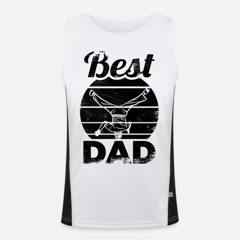 Bester Breakdance Dad Funktionelles Kontrast-Tank Top für Männer 