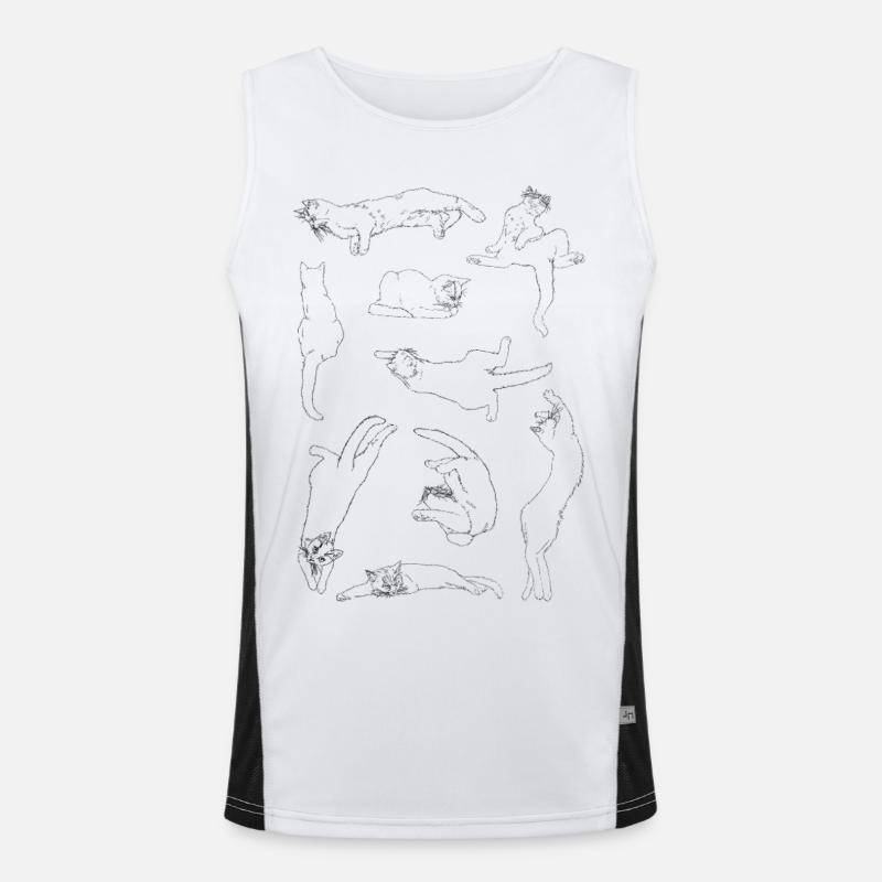 Anatomie der Katze Funktionelles Kontrast-Tank Top für Männer 