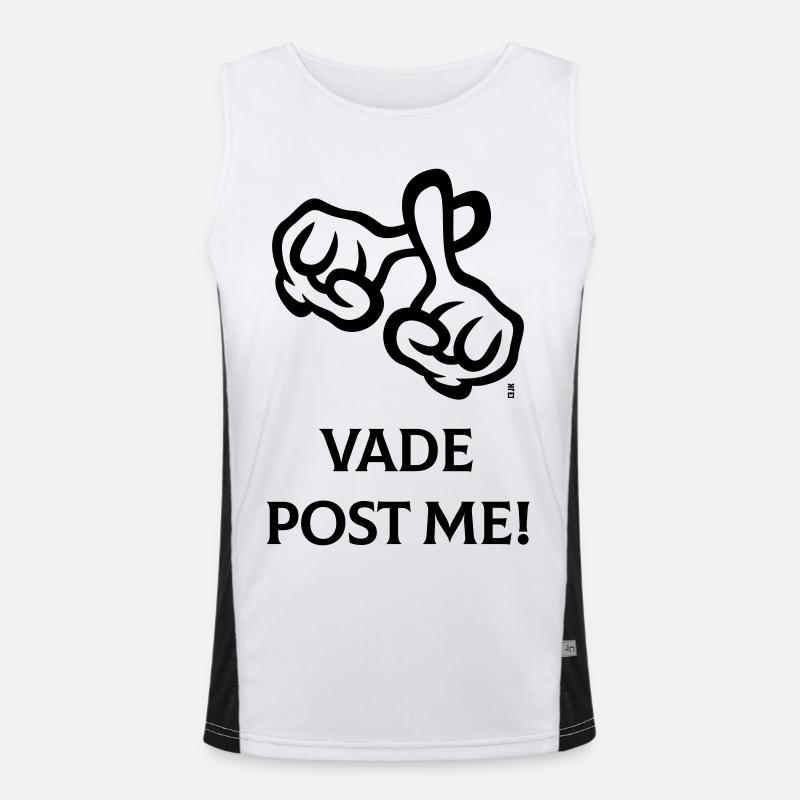 Vade Postez-moi ! (Croix / Bible / Religion / 1C) Débardeur respirant contrasté Homme 