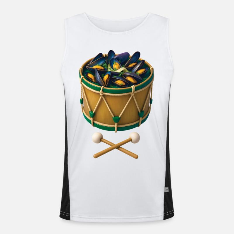 BEATING MUSSELS - Belgium Men's Functional Contrast Tank Top 