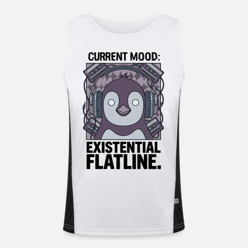 Current mood Existential zero line Men's Functional Contrast Tank Top 