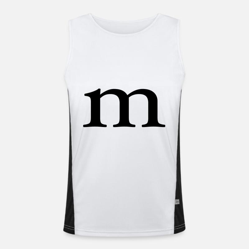 Buchstabe M Funktionelles Kontrast-Tank Top für Männer 
