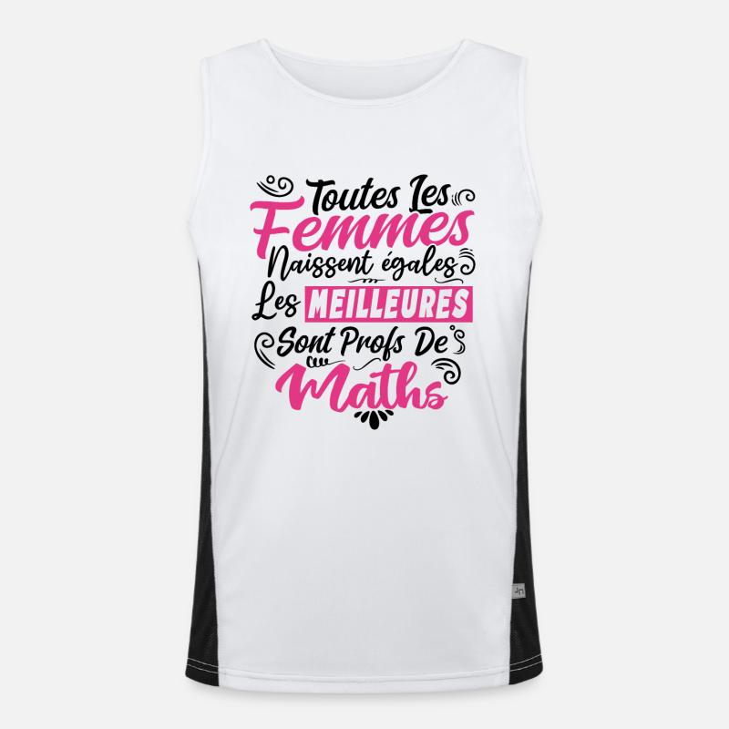 Prof Professeur Maths Métier Humour Cadeau Débardeur respirant contrasté Homme 
