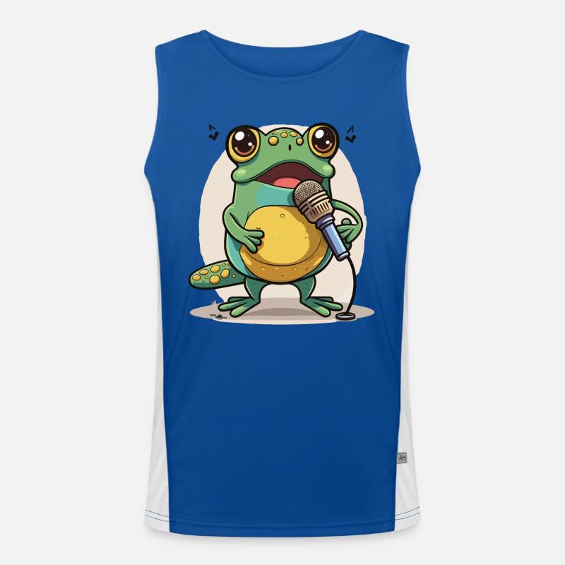 Frösche Melodie Funktionelles Kontrast-Tank Top für Männer 