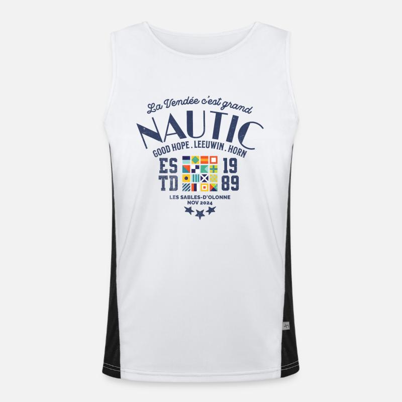 Worldtour regatta blc 1 - Men's Functional Contrast Tank Top - white/black