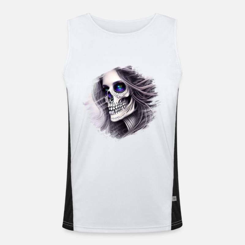 Skeleton Men's Functional Contrast Tank Top 