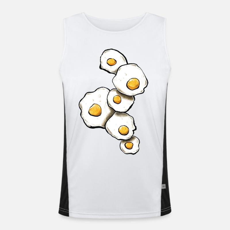 Fried eggs Men's Functional Contrast Tank Top 