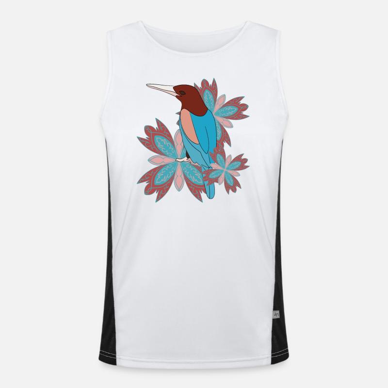 Oiseau mandala Débardeur respirant contrasté Homme 