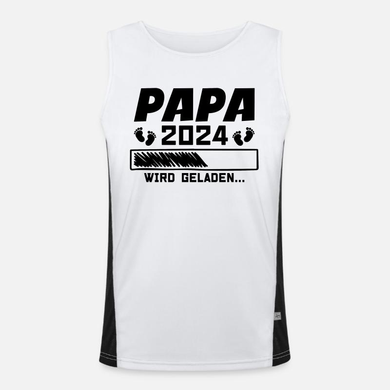 Vater 2024 Werdender Papa Loading 2024 Funktionelles Kontrast-Tank Top für Männer 