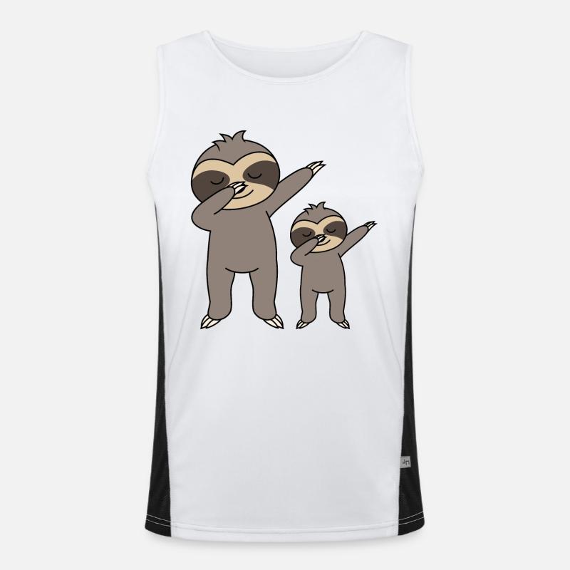 Dabbing Sloths Men's Functional Contrast Tank Top 