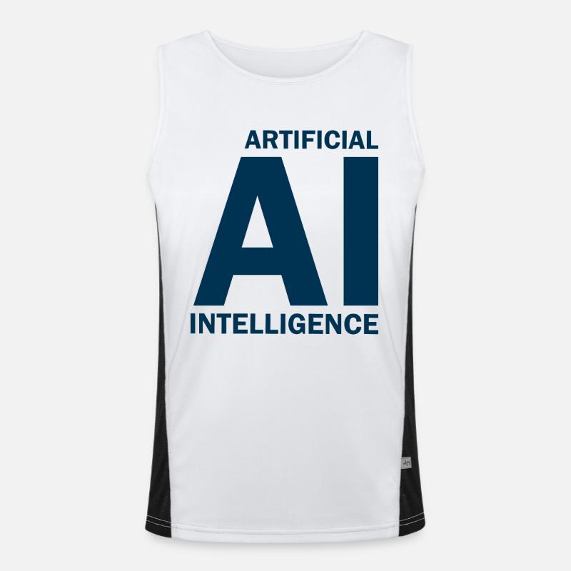 Artificial Intelligence - Artificial Intelligence - Men's Functional Contrast Tank Top  - white/black