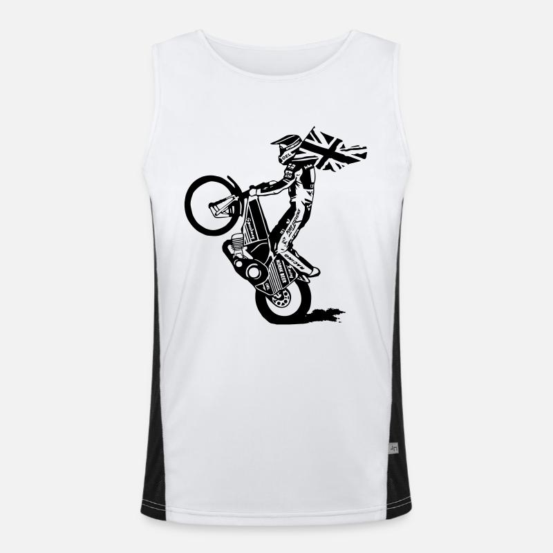 Motorcycle Speedway Funktionelles Kontrast-Tank Top für Männer 