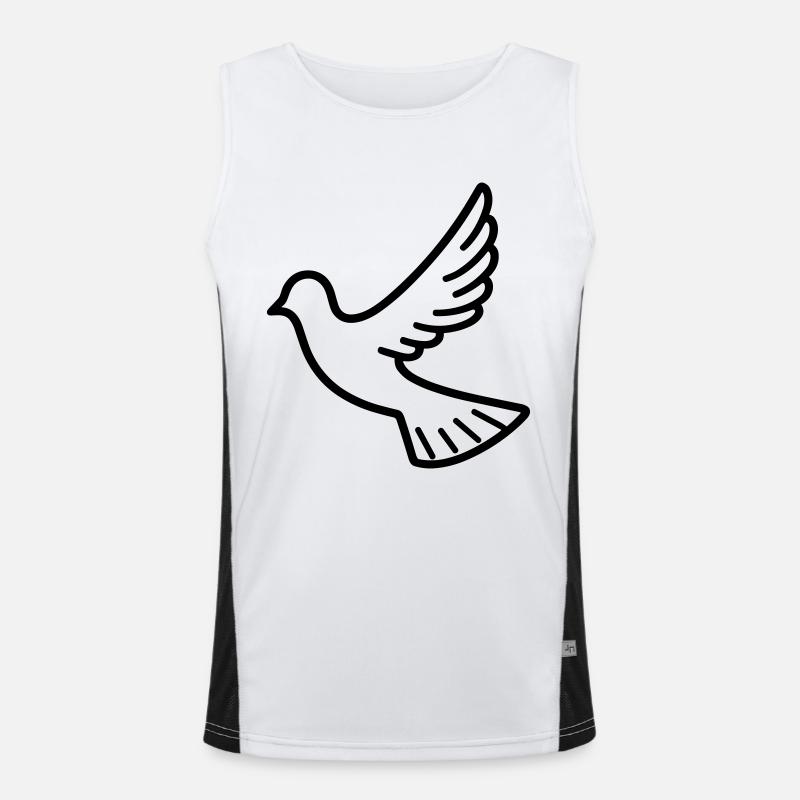 Taube Funktionelles Kontrast-Tank Top für Männer 