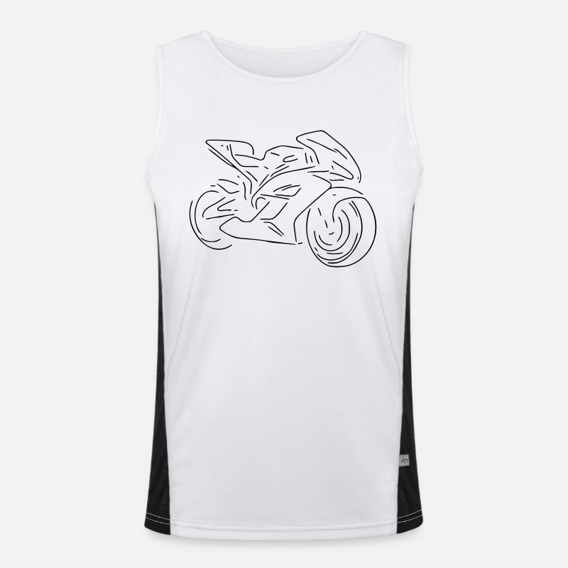 Motorrad Funktionelles Kontrast-Tank Top für Männer 