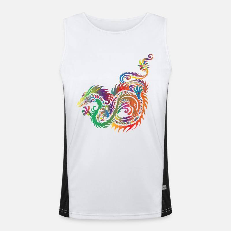 Stammesdrache Funktionelles Kontrast-Tank Top für Männer 