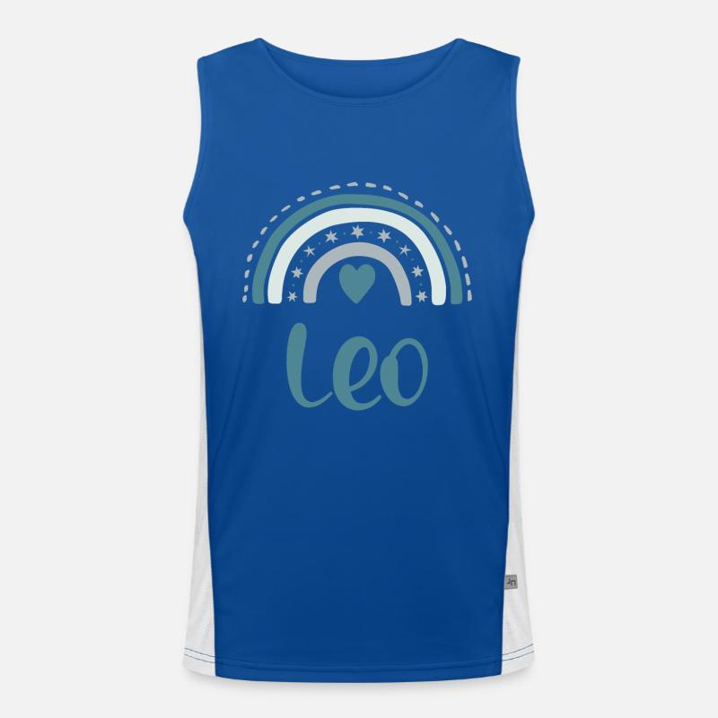 Löwe Name Regenbogen Funktionelles Kontrast-Tank Top für Männer 