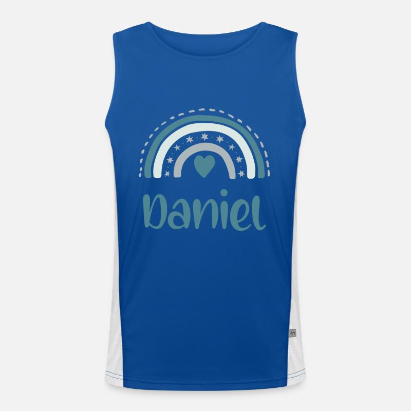 Daniel Name Rainbow Men's Functional Contrast Tank Top 