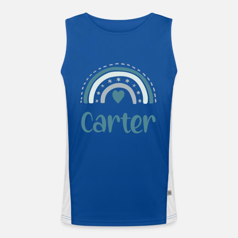 Carter Name Rainbow Men's Functional Contrast Tank Top 