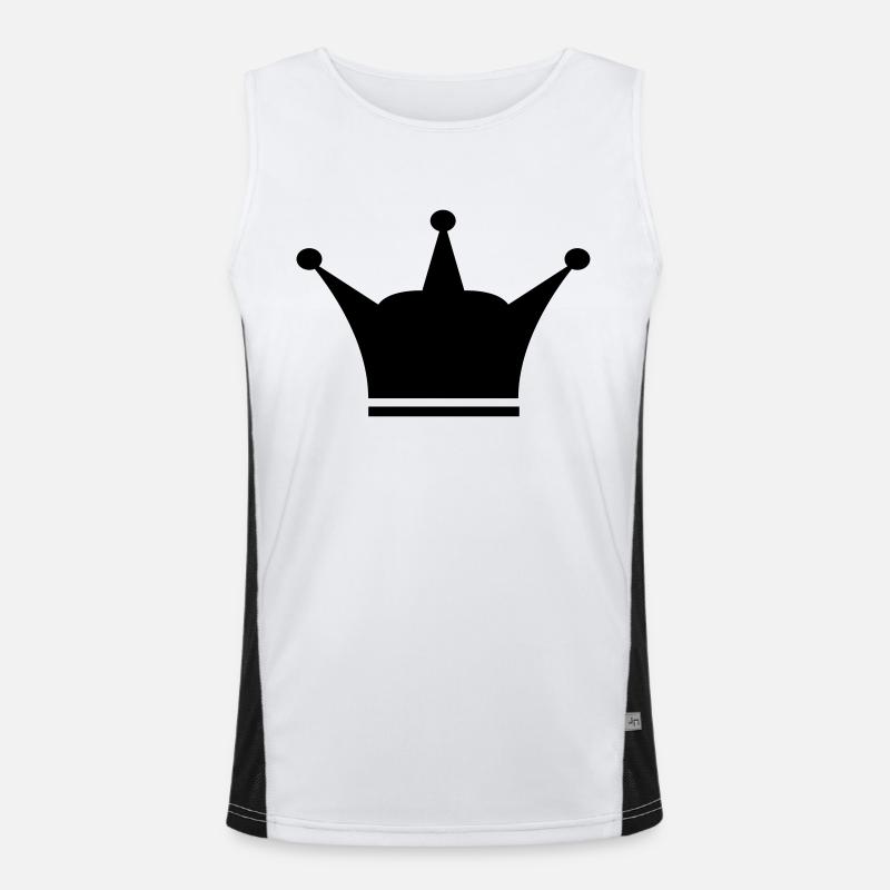 Crown for Father's Day - Men's Functional Contrast Tank Top - white/black