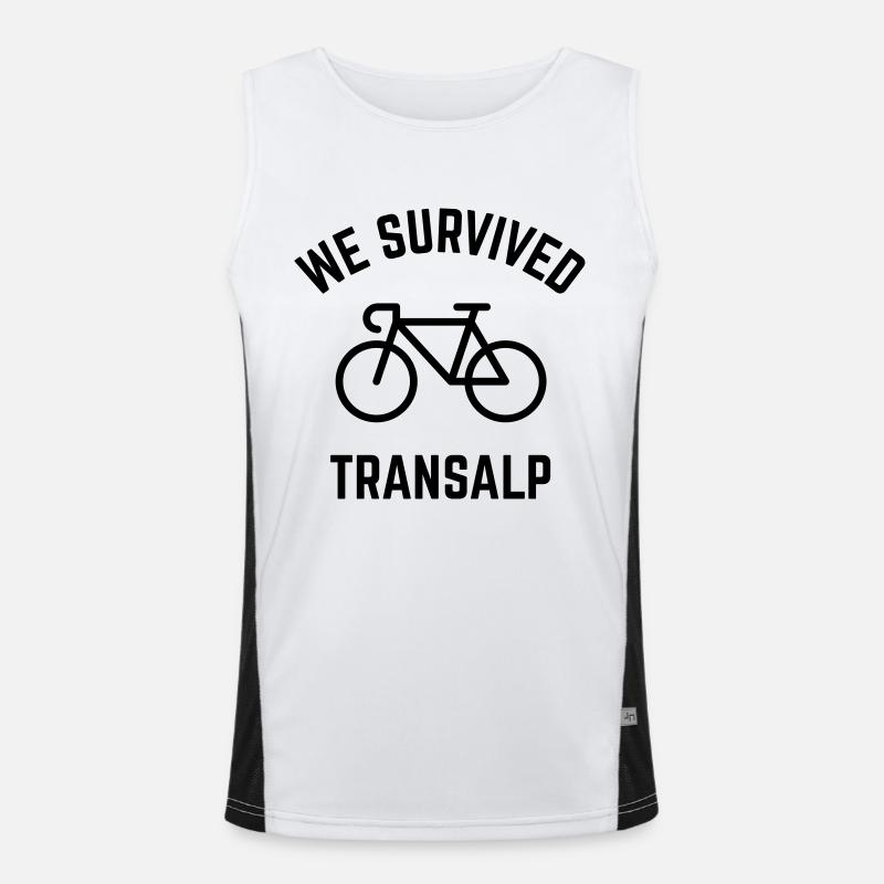 We Survived Transalp (Alpes / Vélo De Course) Débardeur respirant contrasté Homme 