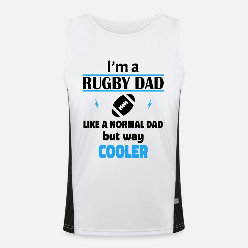 Ich bin ein Rugby Papa Funktionelles Kontrast-Tank Top für Männer 