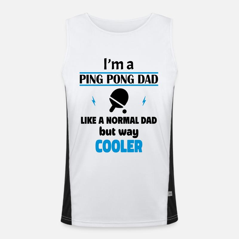 ich bin ein pingpong-papa Funktionelles Kontrast-Tank Top für Männer 