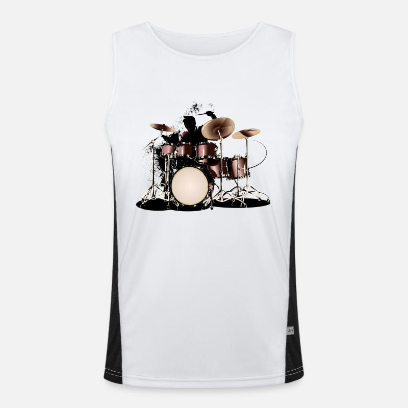 Drum player Men's Functional Contrast Tank Top 