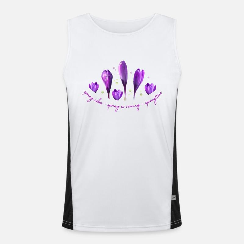Crocuses Spring Men's Functional Contrast Tank Top 