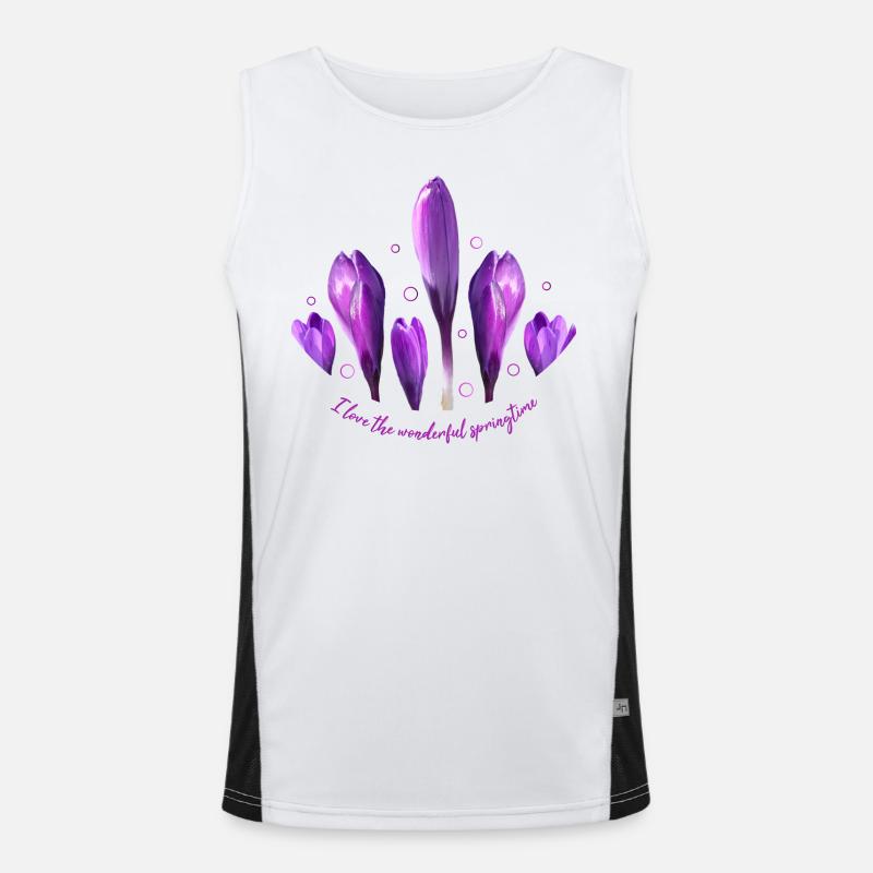 Crocuses Crocus - Men's Functional Contrast Tank Top  - white/black